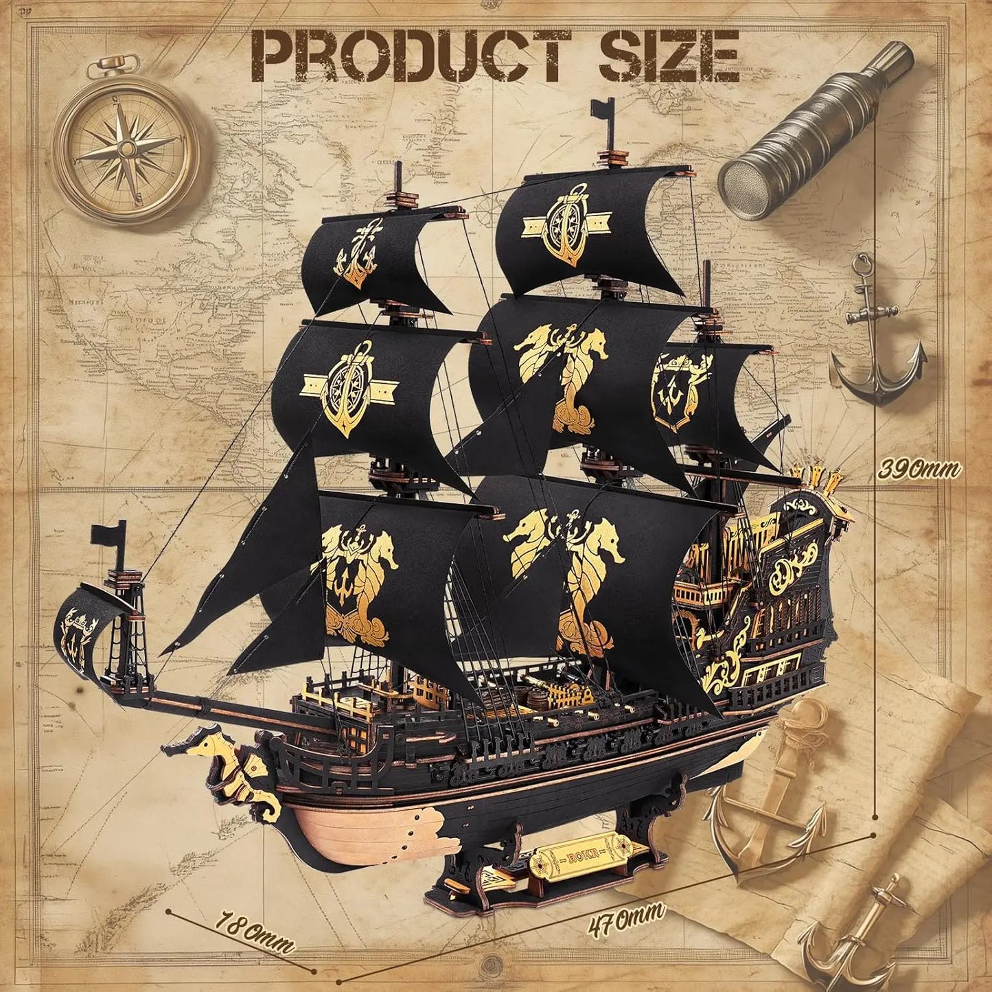 Seahouse Barque 3D Puzzle Kit™